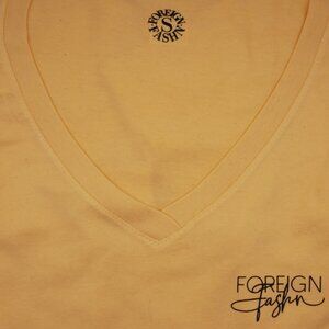 Women's V neck Yellow